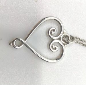 Tiffany Silver Paloma Venezia Heart Necklace L